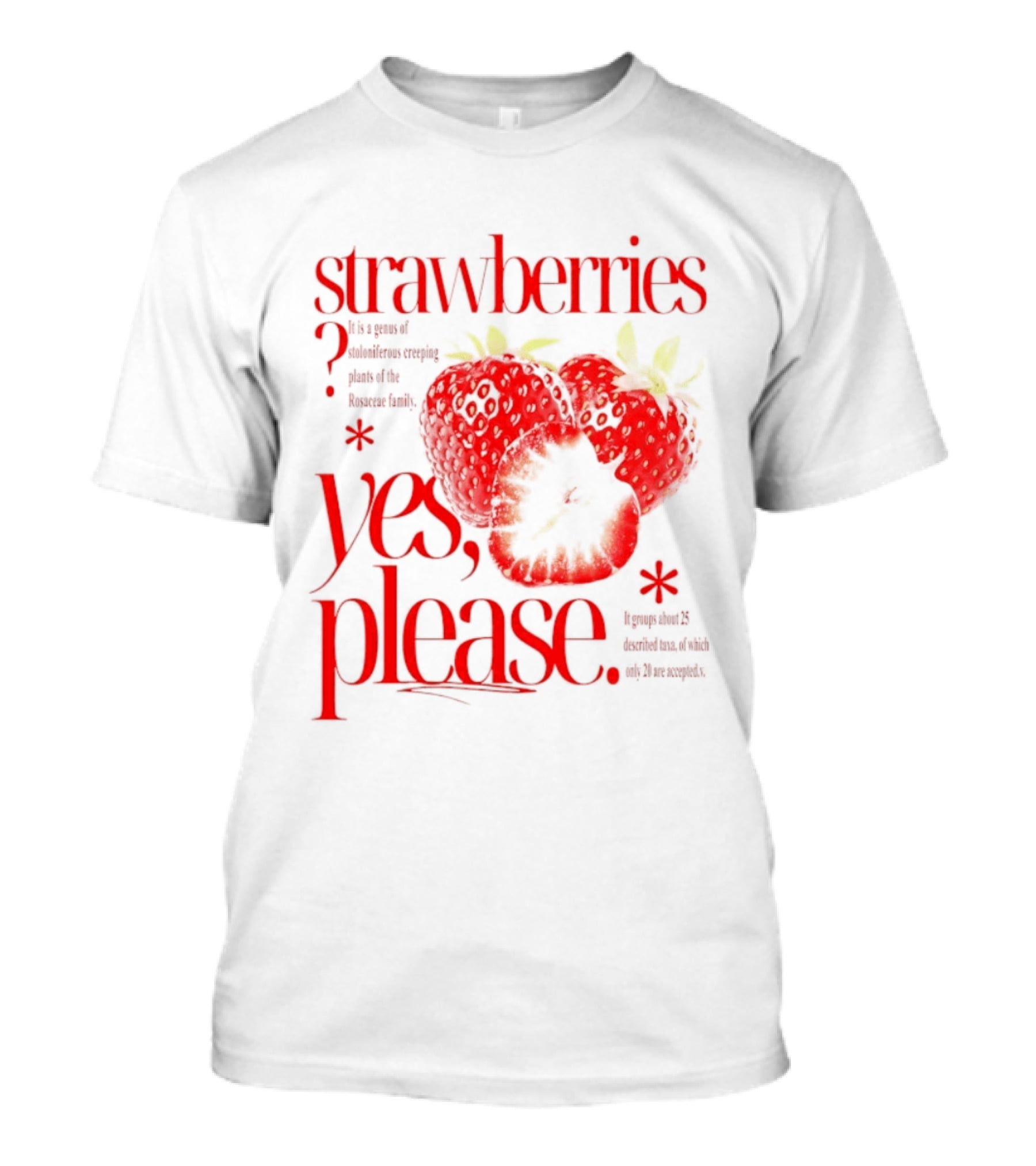 Strawberries Yes Please Bite Of Delicious Enjoy Pure Happiness T-Shirt