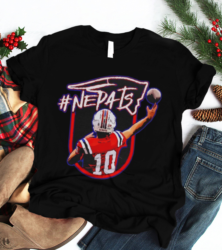 #NEPats Football Player 10 Patriots New England Iconic Jersey T-Shirt