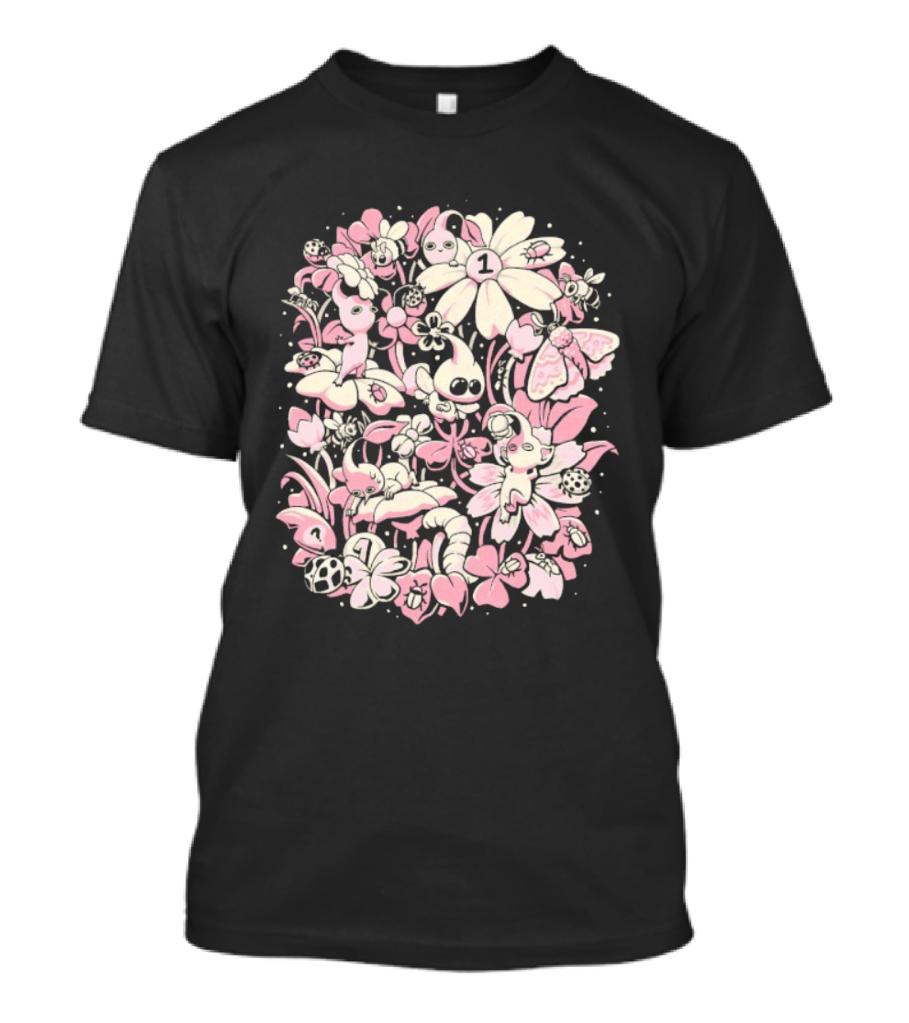 Eduardo Ely Tiny Garden Wildflowers Number 1 Butterfly T-Shirt