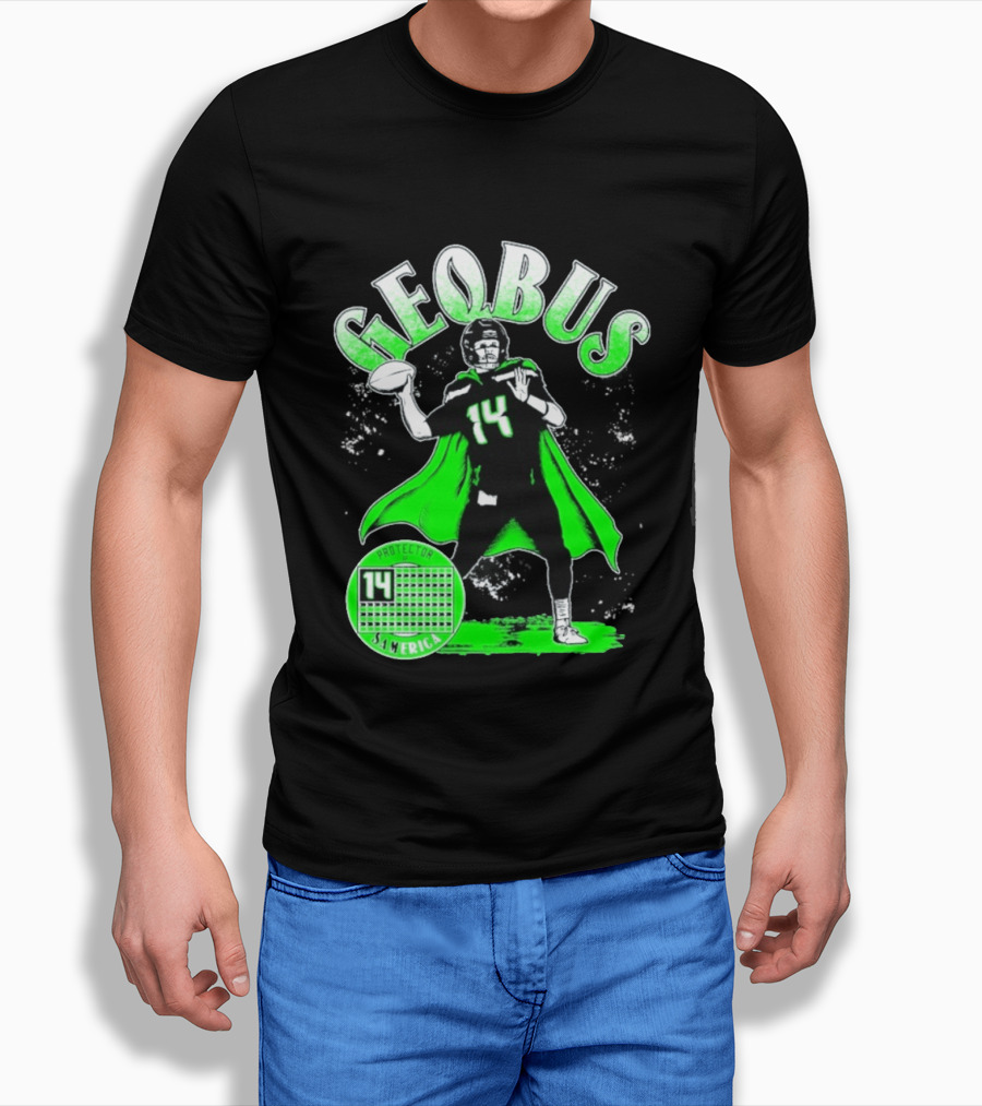Geqbus Protector 14 Sam Erica Football Hero Green Cape T-Shirt