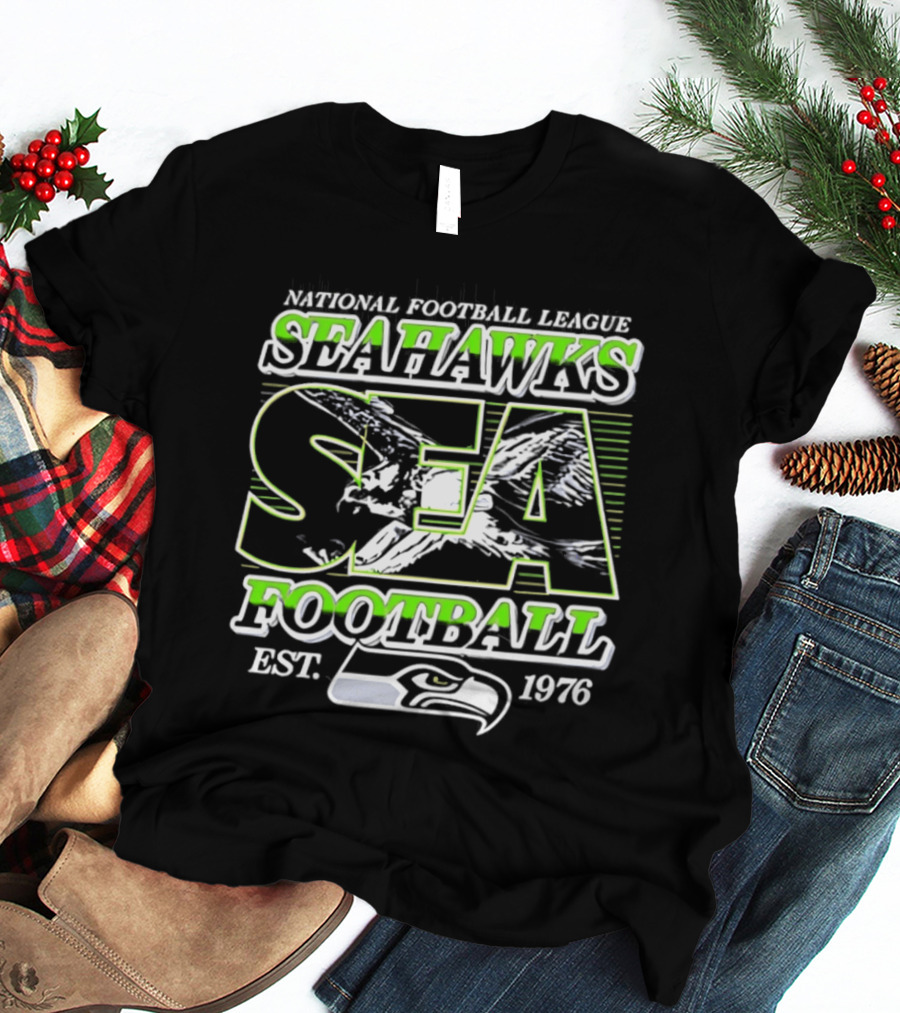 National Football League Seahawks SEA Football Est 1976 T-Shirt