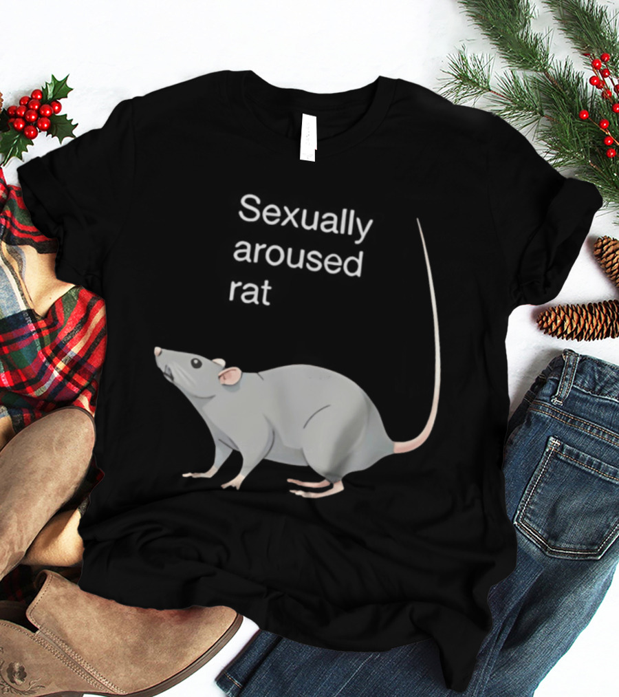 Sexually Aroused Rat Vintage Meme Humor T-Shirt
