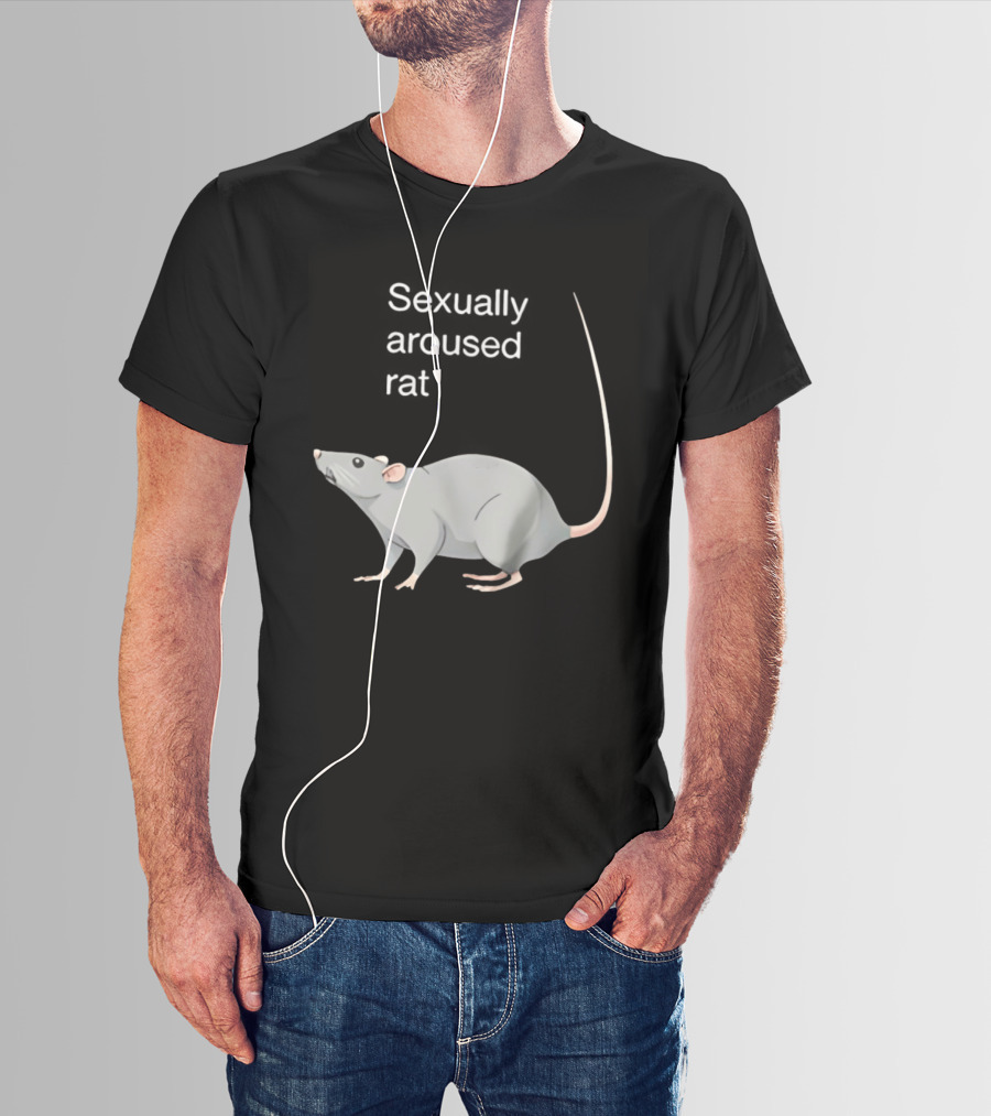Sexually Aroused Rat Vintage Meme Humor T-Shirt