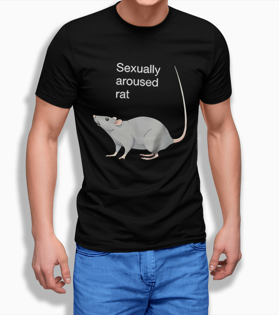 Sexually Aroused Rat Vintage Meme Humor T-Shirt