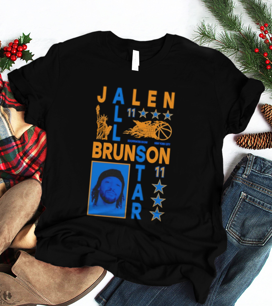 Jalen Brunson 11 NY Knicks All Star Basketball Stars T-Shirt