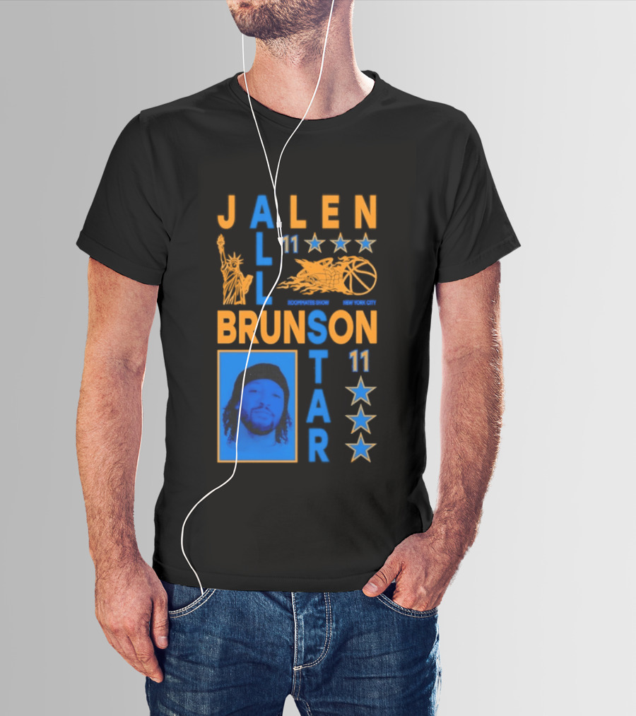 Jalen Brunson 11 NY Knicks All Star Basketball Stars T-Shirt