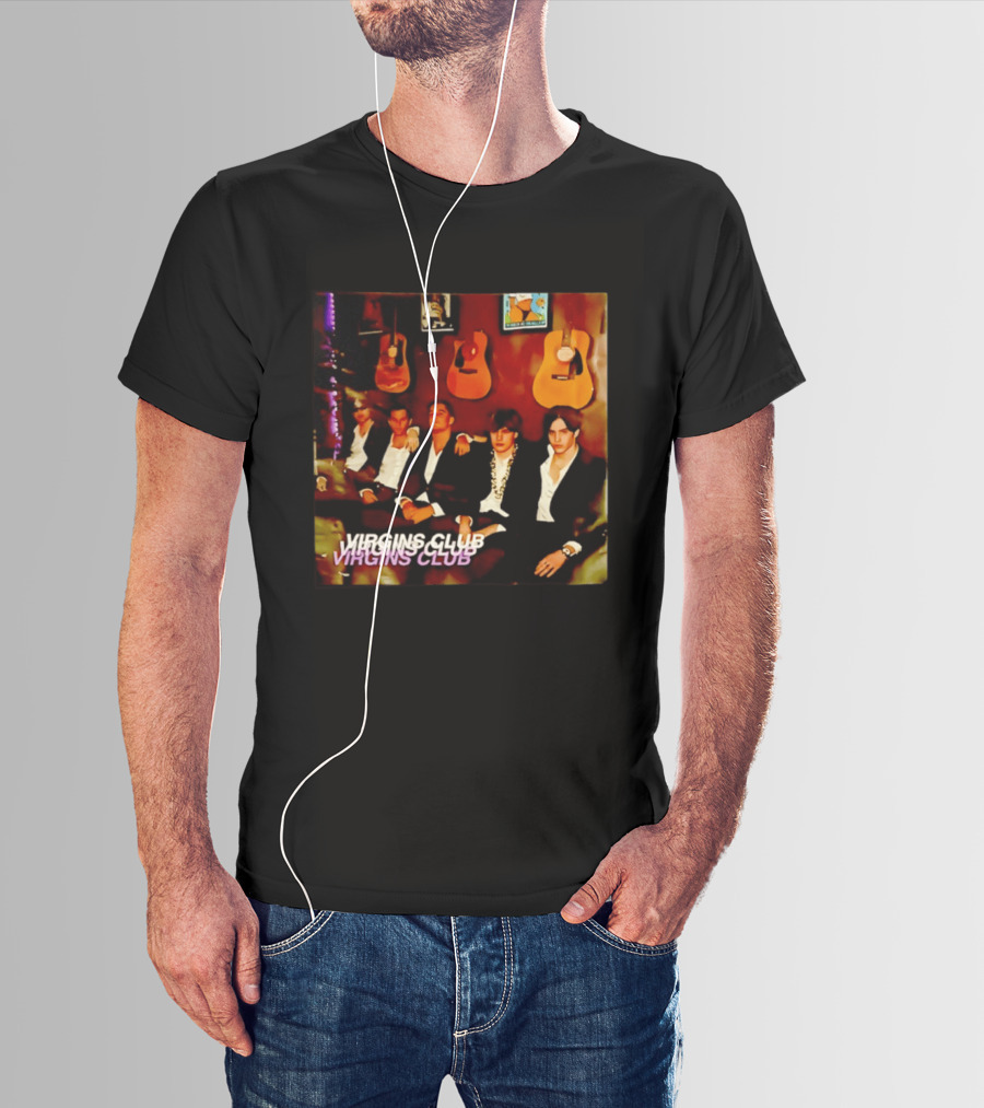 Virgins Club Sophisticated Lounge Vibes With Classic Guitars T-Shirt