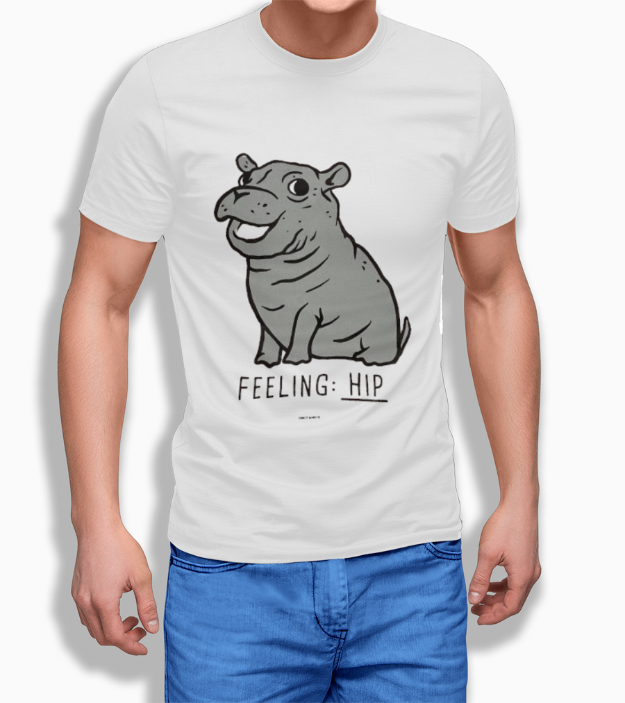 Feeling Hip Teamfiona Hippo Cute Cartoon T-Shirt