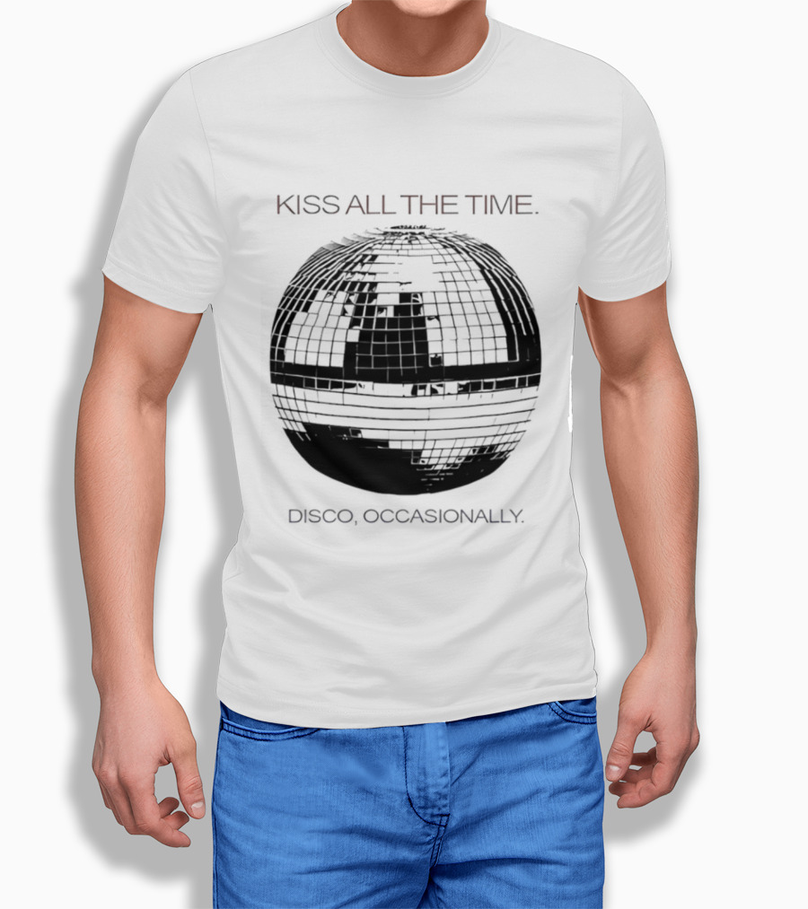 Kiss All The Time Disco Occasionally Disco Ball T-Shirt