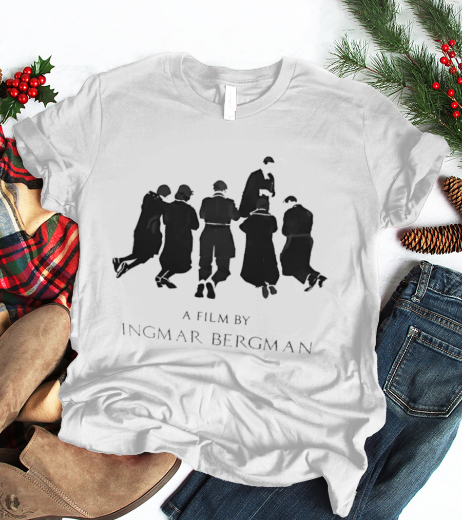 Kneeling Men A Film By Ingmar Bergman Silhouette Scene T-Shirt