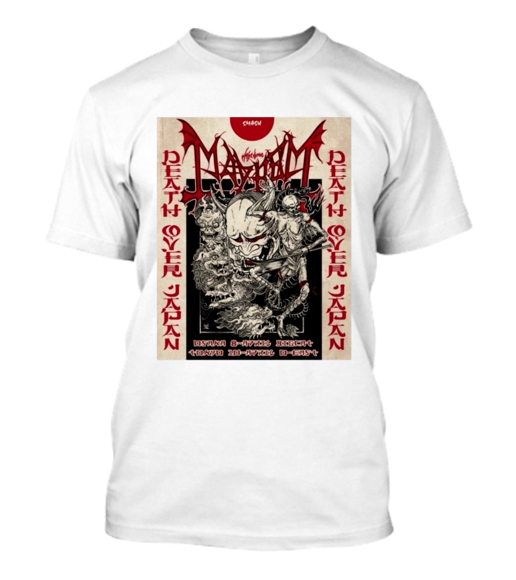 Mayhem Death Over Japan Osaka April 8 Bigcat Tokyo April 10 2026 Q East Smash T-Shirt