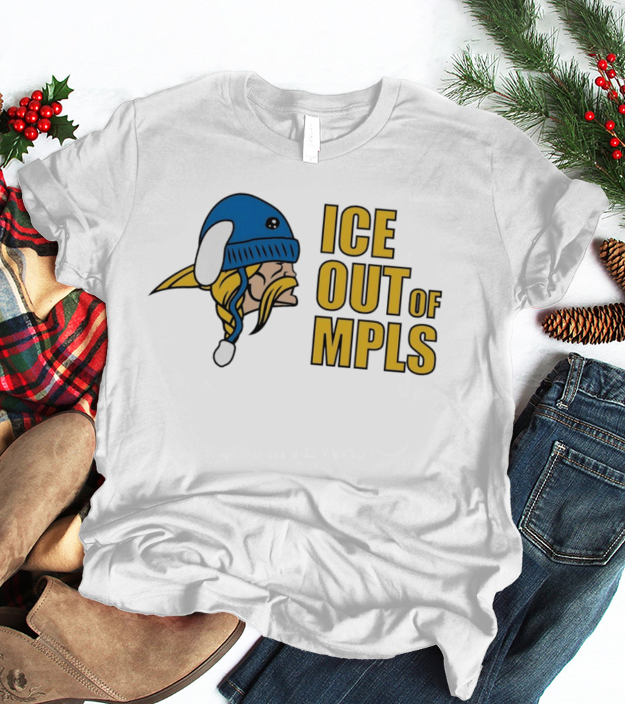 ICE Out Of MPLS Minnesota Vikings Fan T-Shirt
