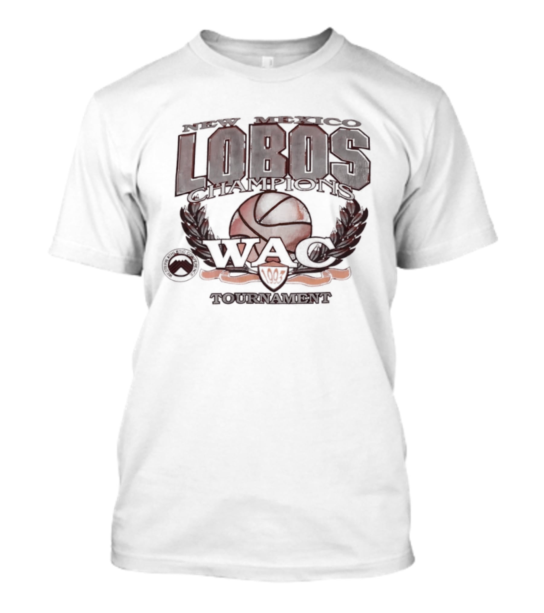 New Mexico Lobos WAC Basketball Champions 1993 Tournament T-Shirt