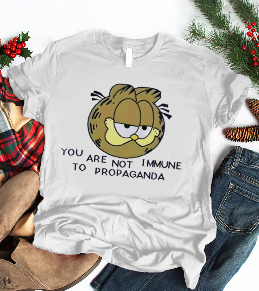 You Are Not Immune To Propaganda Big Orange Cat T-Shirt