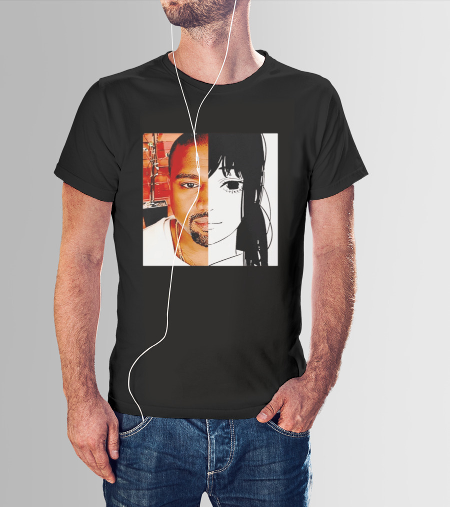 Chainsaw Man Asa Mitaka Kanye West YeAsa Split Face T-Shirt