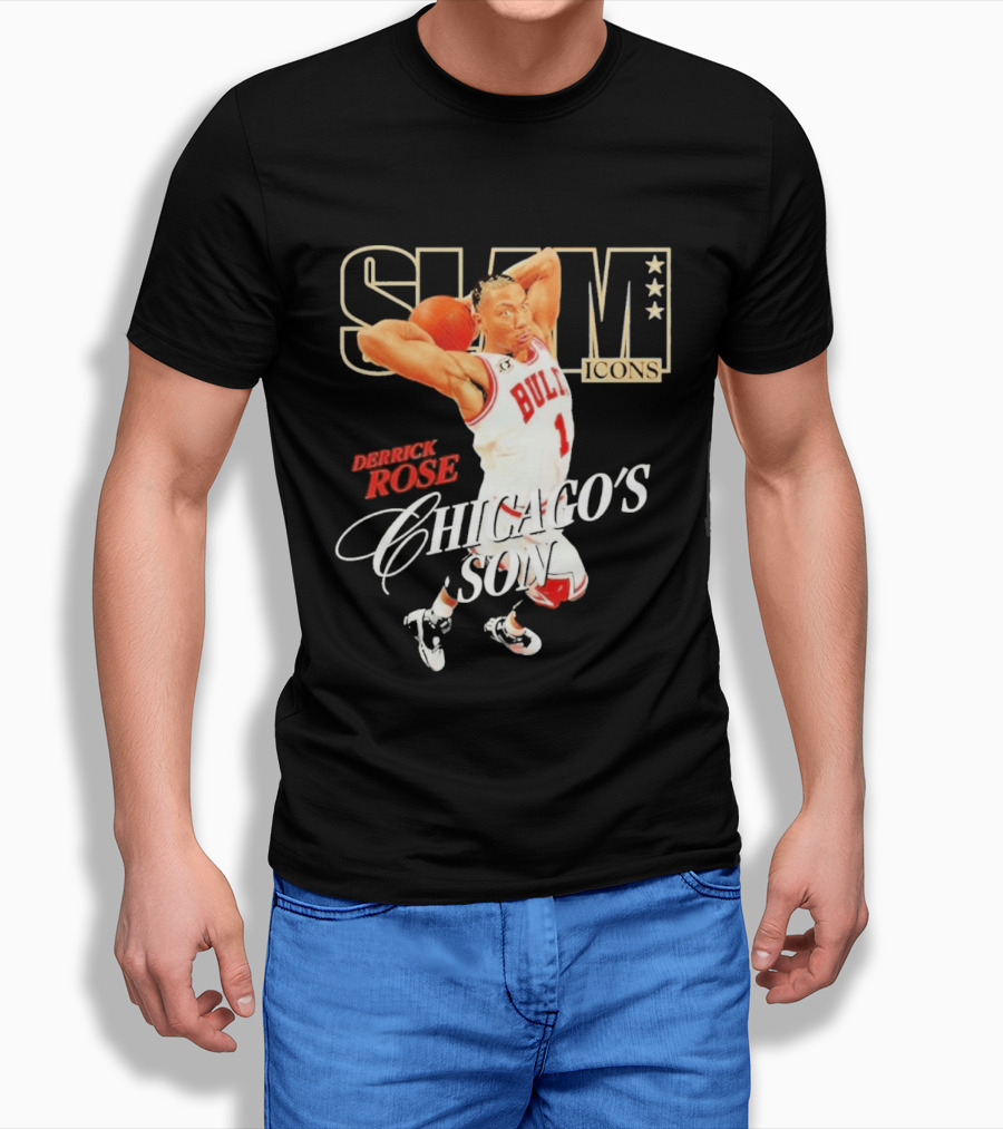 Slam Icons Derrick Rose Bulls Chicago's Son T-Shirt
