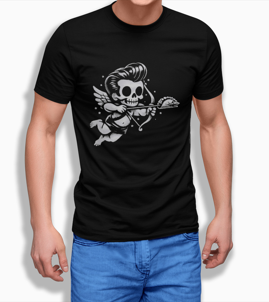 Tacos Never Broke My Heart Skeleton Cupid Archery T-Shirt