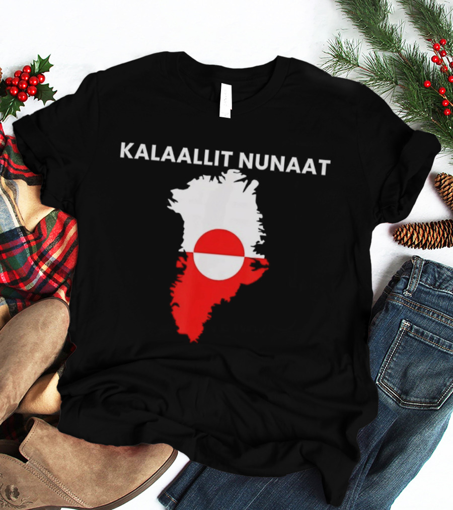 Kalaallit Nunaat Greenland Sovereignty National Flag Map T-Shirt