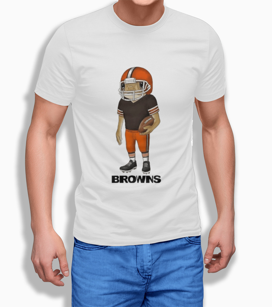 Bad Bunny Cleveland Browns Concho Helmet Mascot Browns T-Shirt