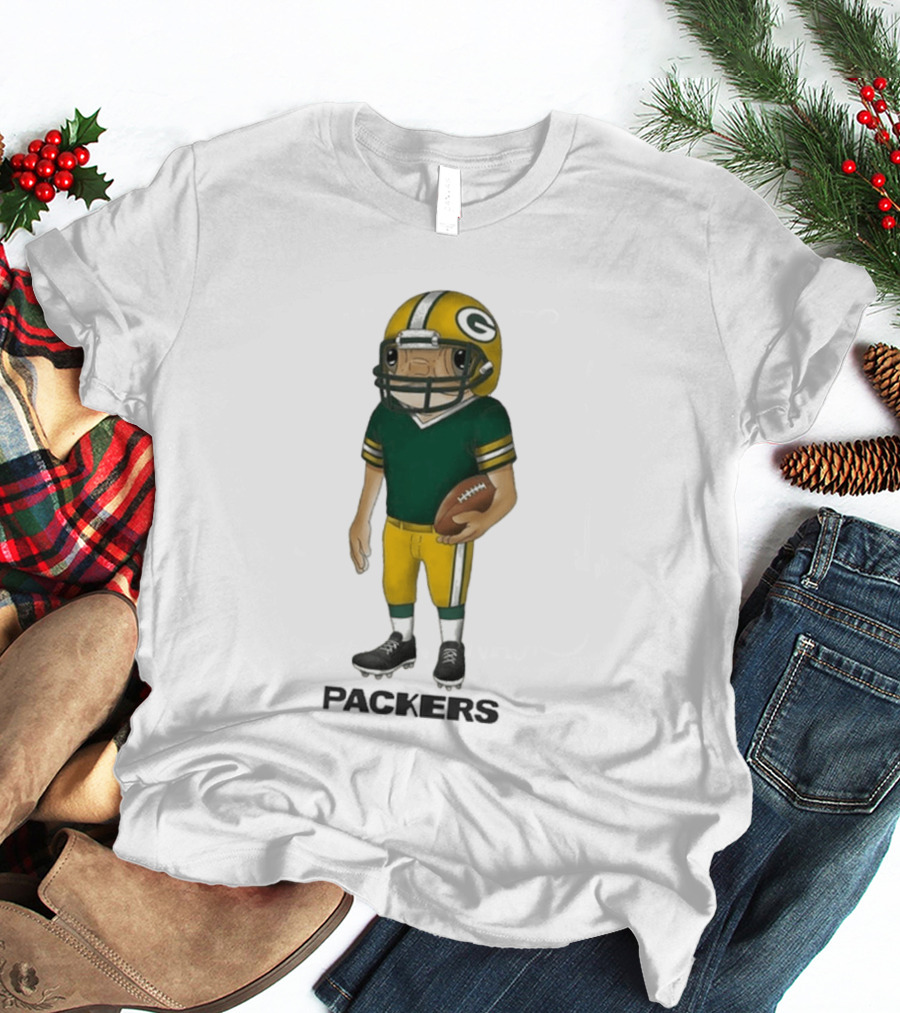 Bad Bunny Green Bay Packers Cartoon Helmet T-Shirt