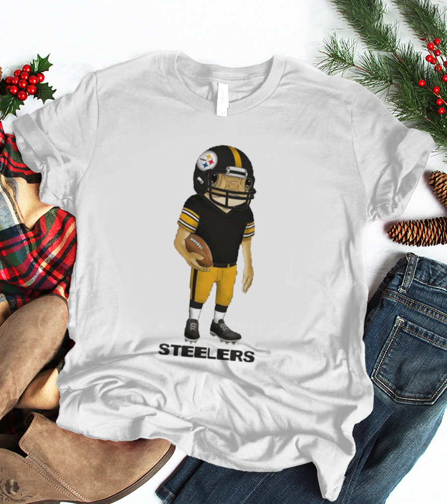Pittsburgh Steelers Bad Bunny Style Football Player Helmet T-Shirt