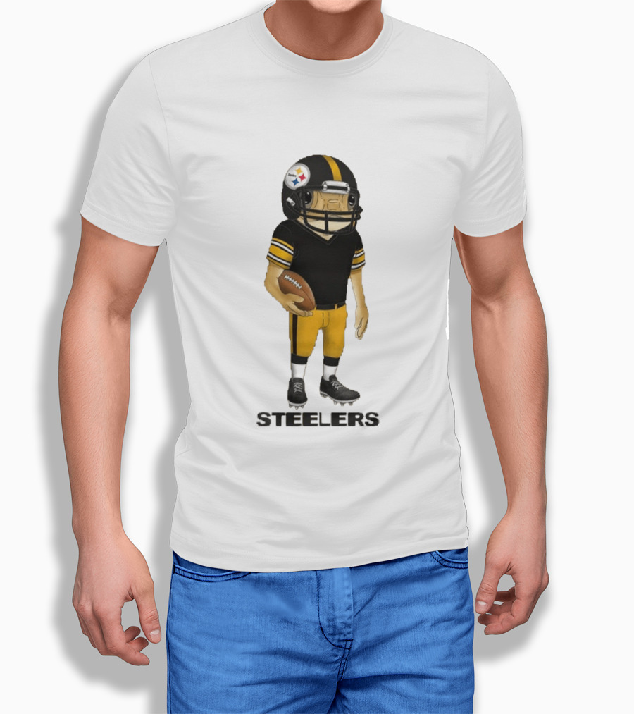 Pittsburgh Steelers Bad Bunny Style Football Player Helmet T-Shirt