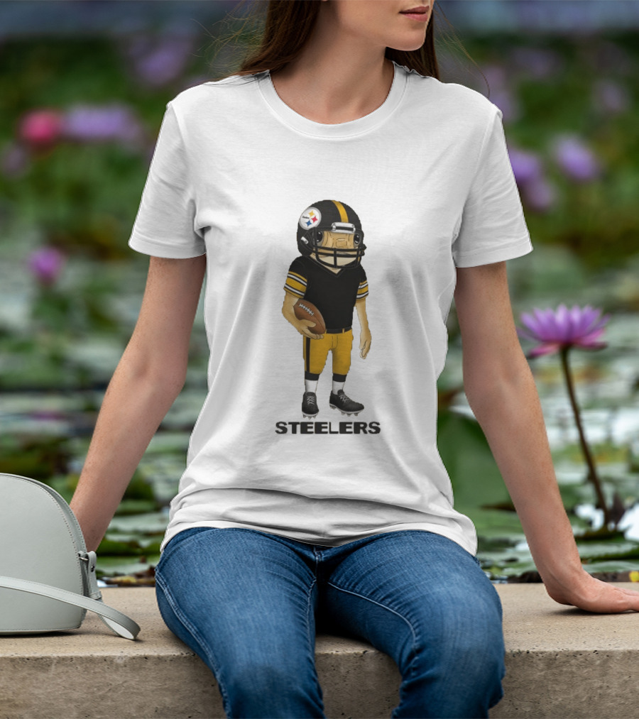 Pittsburgh Steelers Bad Bunny Style Football Player Helmet T-Shirt
