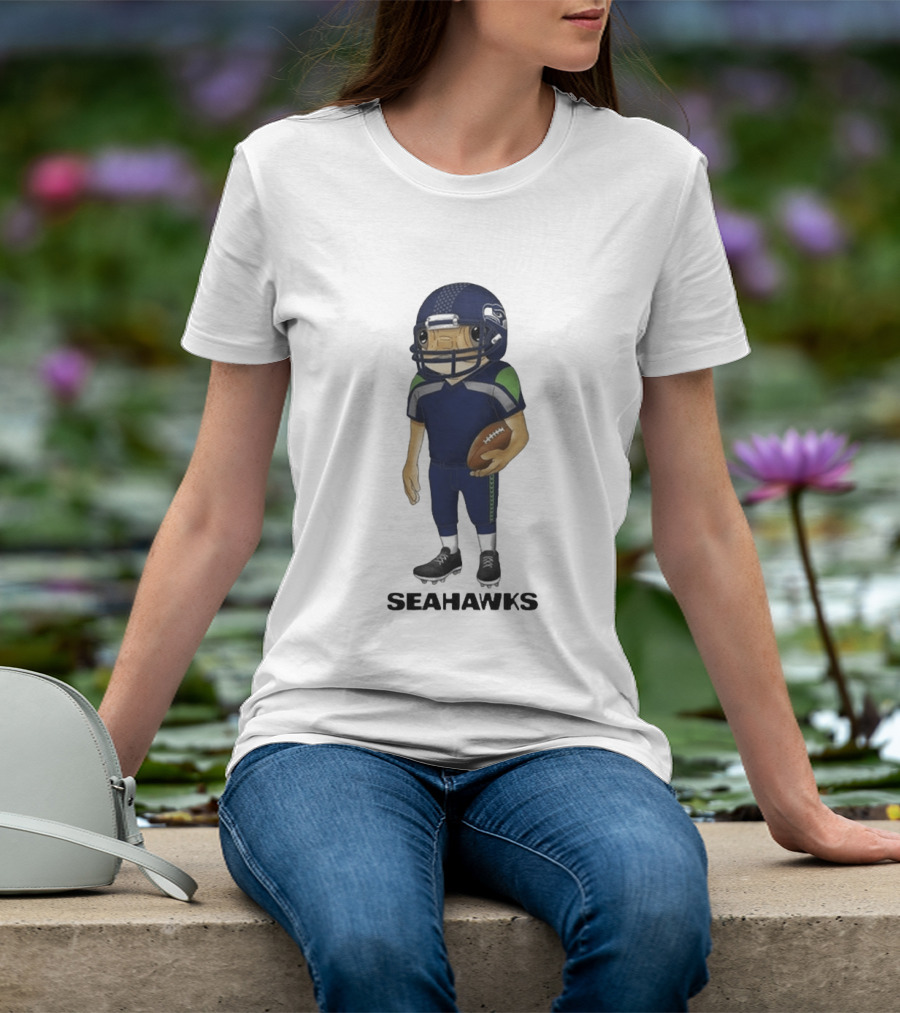 Bad Bunny Seattle Seahawks Concho Helmet Seahawks Football Player T-Shirt