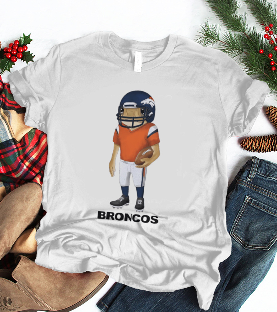 Bad Bunny X Denver Broncos Concho Collaboration Football Player T-Shirt