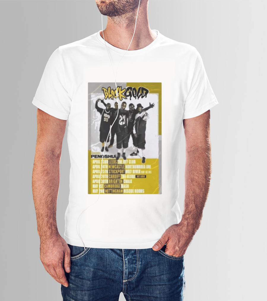 Blackgold Tour 2026 Leeds Newcastle Stockport Cardiff Brighton Cambridge Nottingham Pengshui T-Shirt