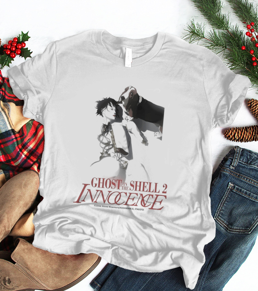 Ghost In The Shell 2 Innocence Anime Manga Art Kanji Characters T-Shirt