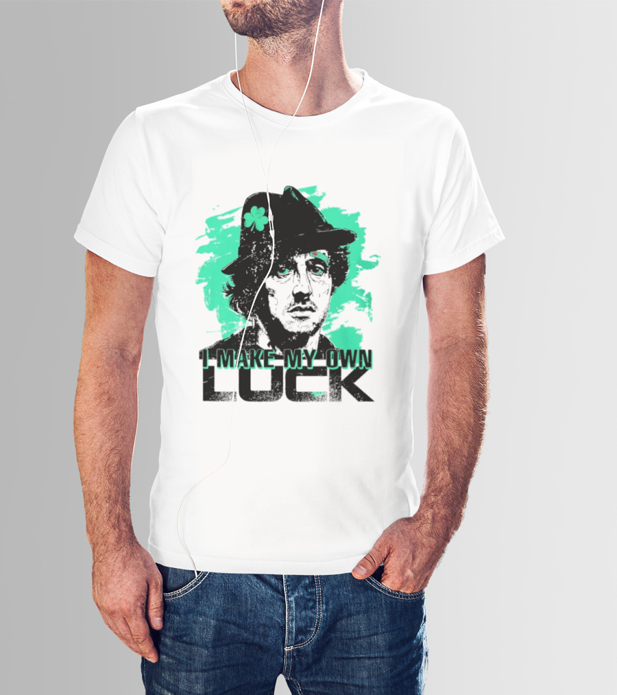 I Make My Own Luck Shamrock Hat Rocky T-Shirt