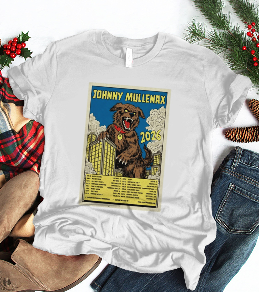 Johnny Mullenax 2026 Tour Monster Austin Key West Houston Jacksonville San Diego Savannah Springfield Sutton T-Shirt