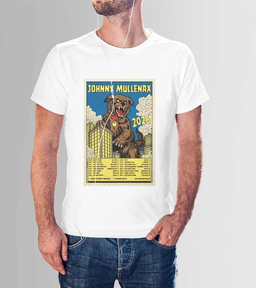 Johnny Mullenax 2026 Tour Monster Austin Key West Houston Jacksonville San Diego Savannah Springfield Sutton T-Shirt