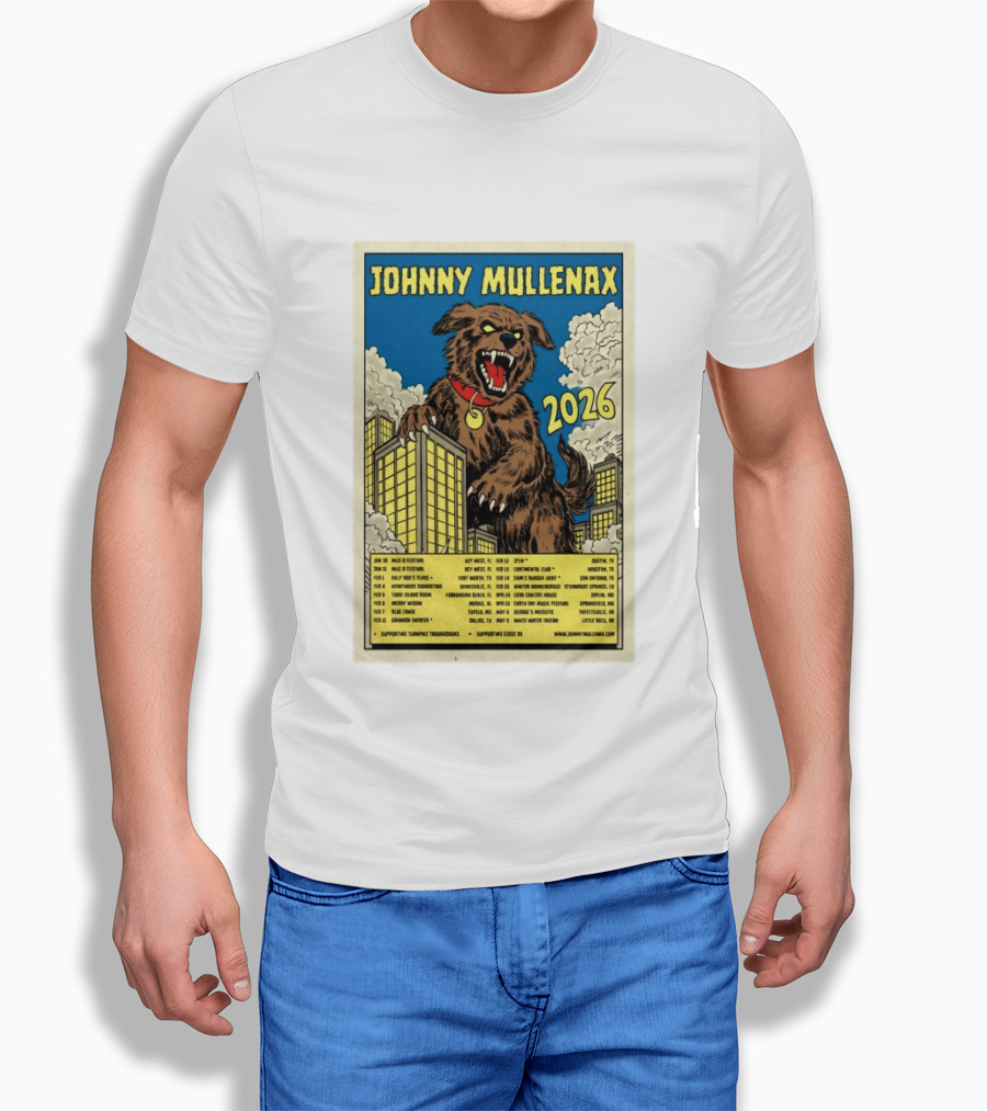 Johnny Mullenax 2026 Tour Monster Austin Key West Houston Jacksonville San Diego Savannah Springfield Sutton T-Shirt