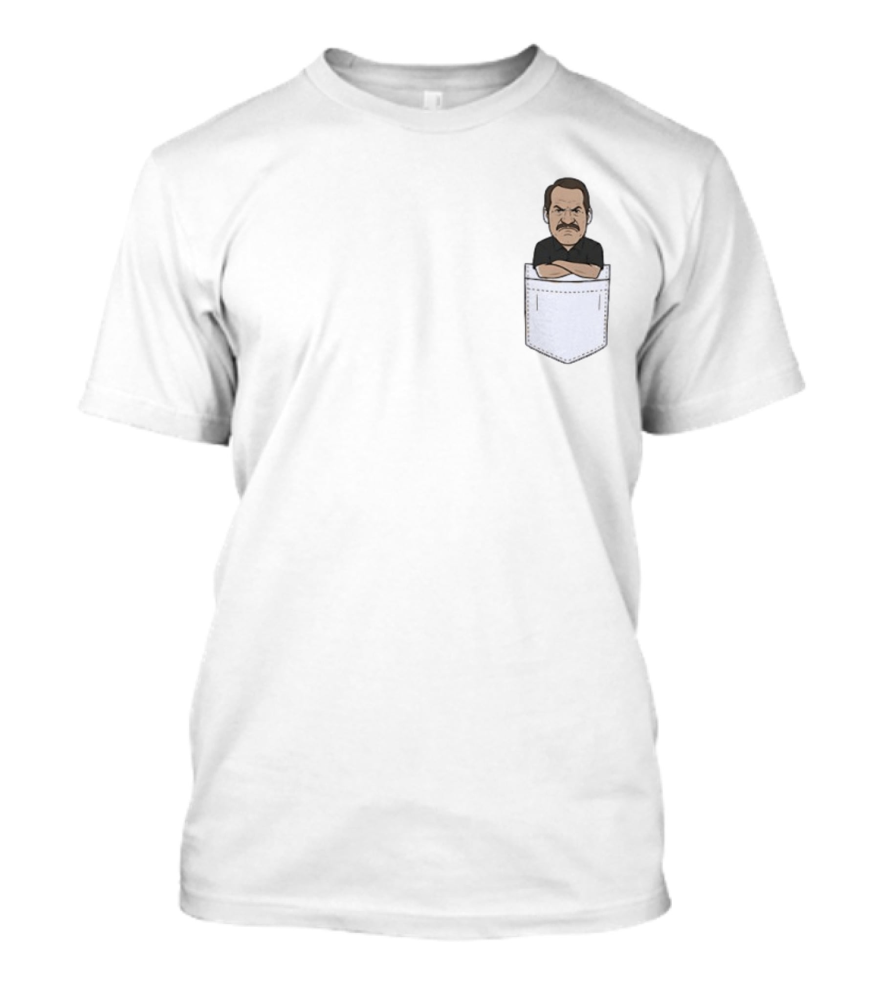 Little Bill Cowher Pittsburgh Steelers Coach Pocket Cartoon T-Shirt