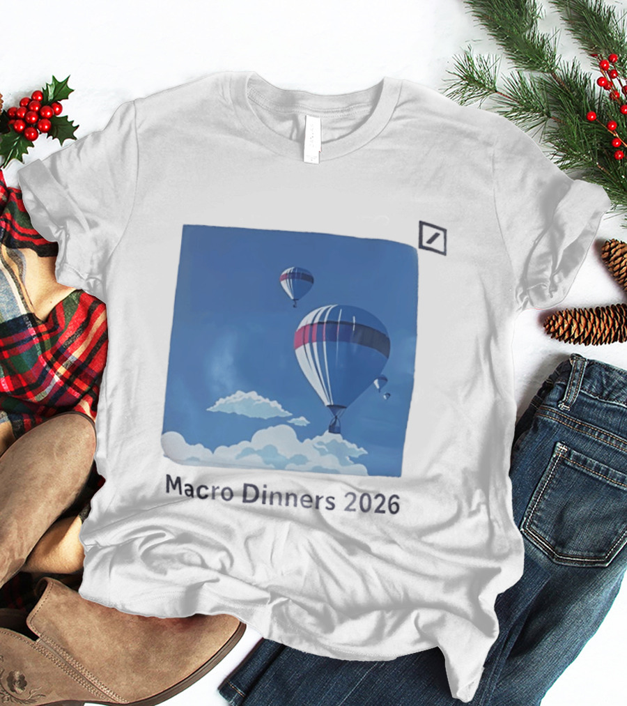 Macro Dinners 2026 Blue Sky Hot Air Balloons T-Shirt