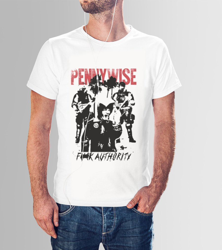 Pennywise Fuck Authority Military Soldiers And Clowns T-Shirt