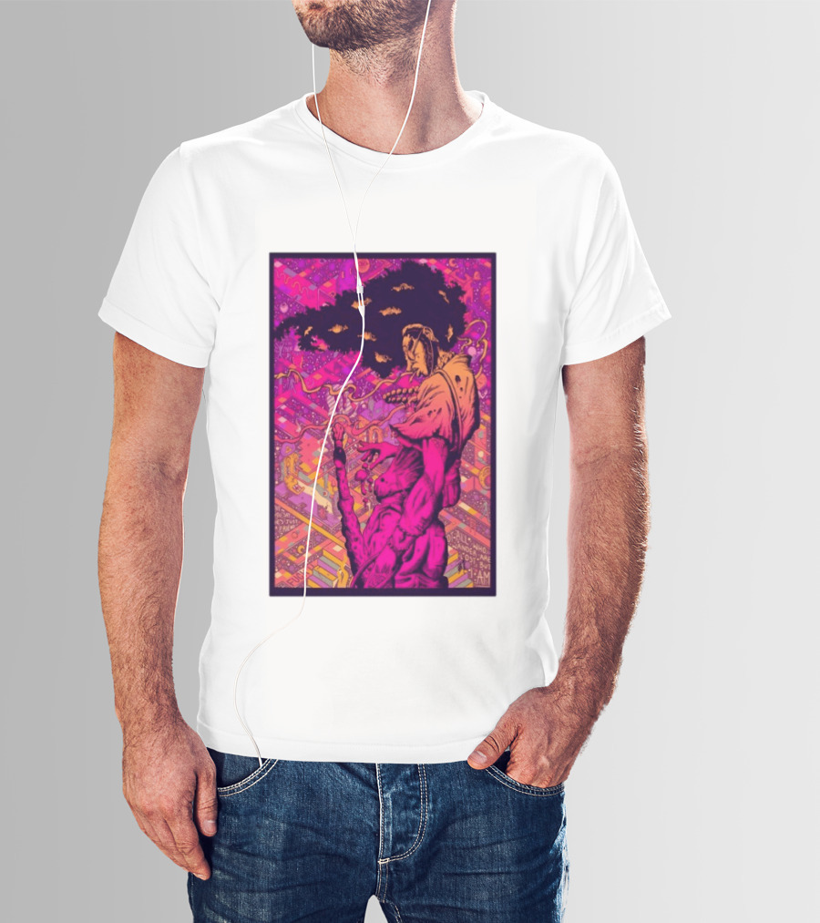 Third Eye Samurai Not All Who Wander Are Lost But I Am Psychedelic Fantasy Scene T-Shirt