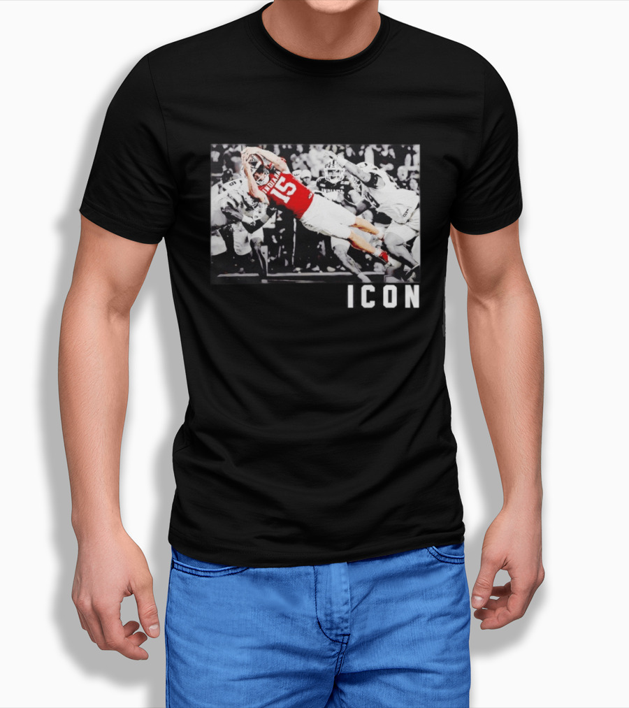 ICON Indiana Hoosiers Football Number 15 Action Play T-Shirt