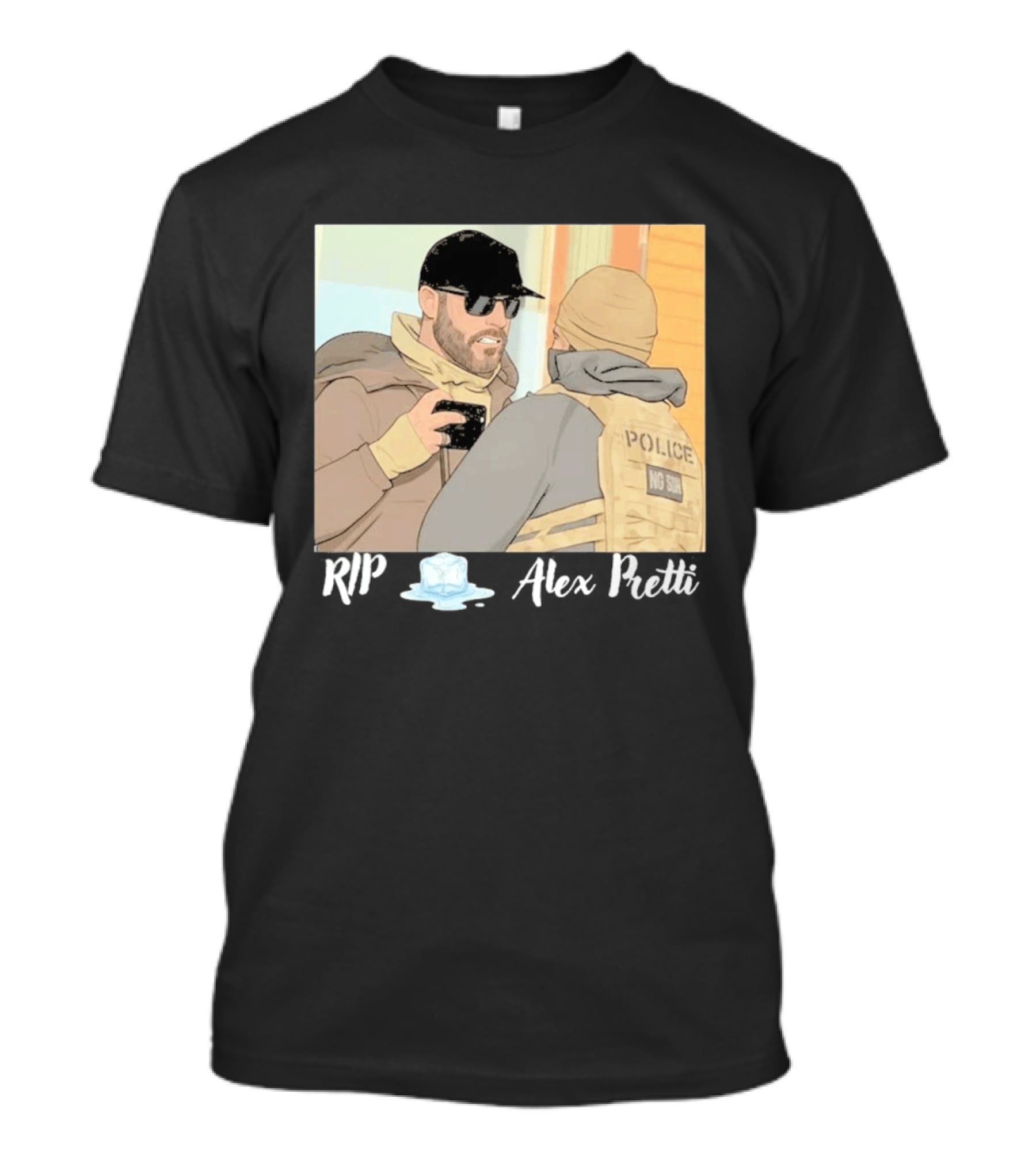 RIP Alex Pretti Melting Ice Justice For Alex Pretti Abolish ICE T-Shirt