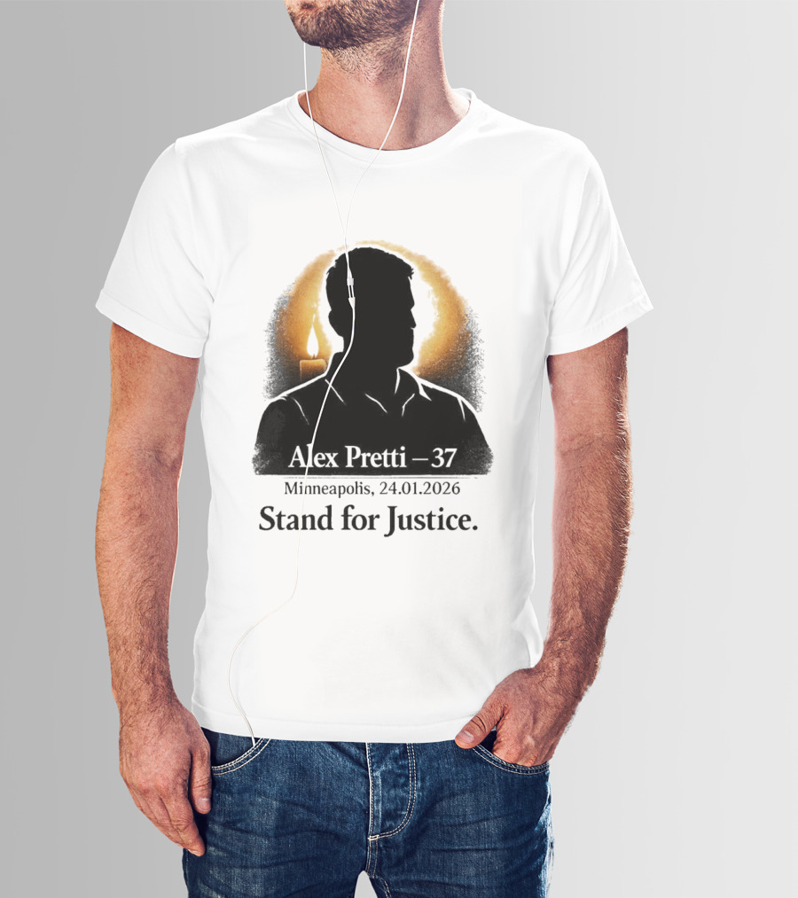 Alex Pretti 37 Minneapolis 24.01.2026 Stand For Justice Candle T-Shirt