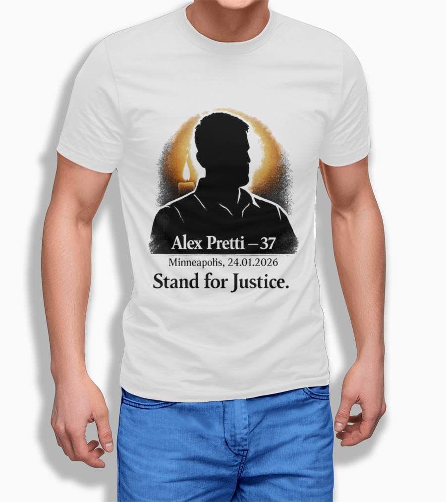 Alex Pretti 37 Minneapolis 24.01.2026 Stand For Justice Candle T-Shirt