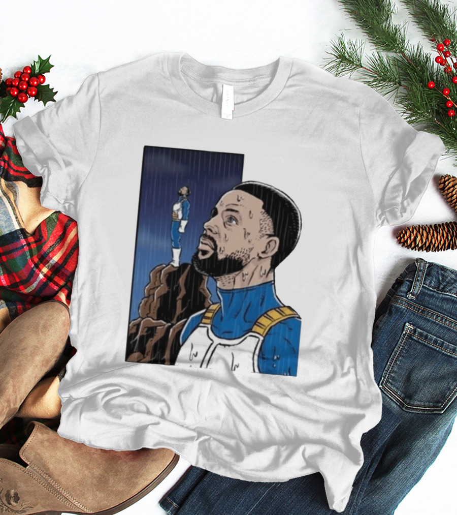 Dragon Ball Z Stephen Curry Vegeta Rainy Day Crossover T-Shirt