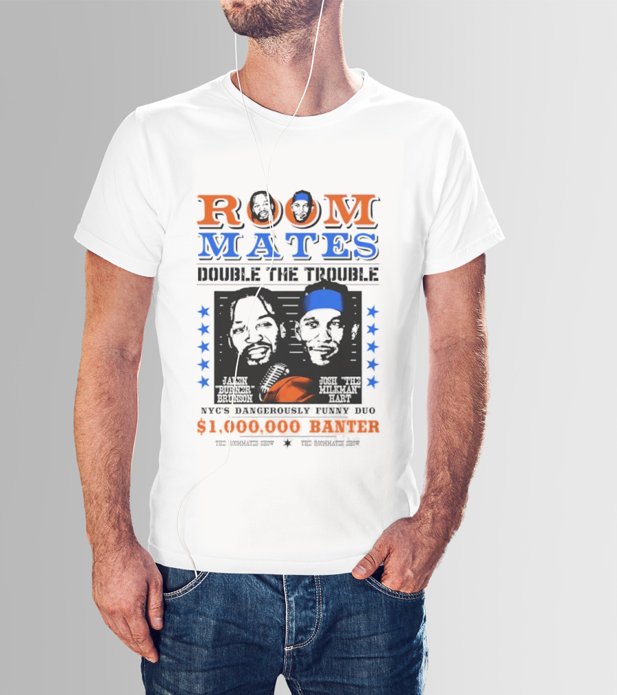 ROOMMATES Double The Trouble New York Knicks Dynamic Duo Million Dollar Hustle T-Shirt
