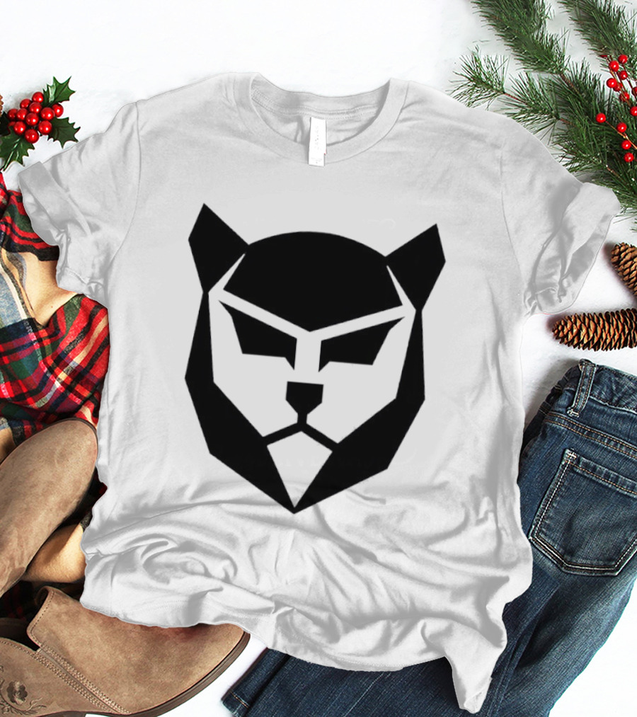 Panther Mask Baseball Geometric T-Shirt