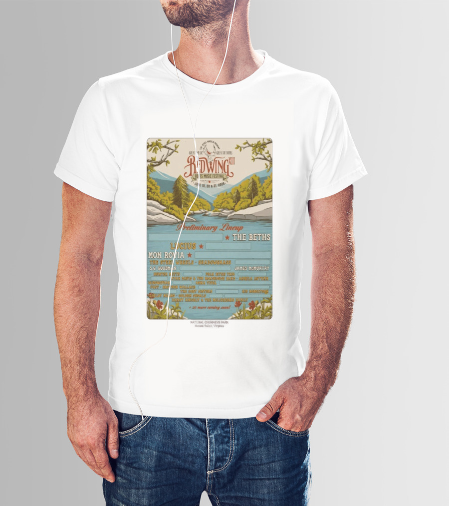 Red Wing Roots Music Festival XIII June 19 21 2026 Preliminary Lineup Lucius The Beths T-Shirt