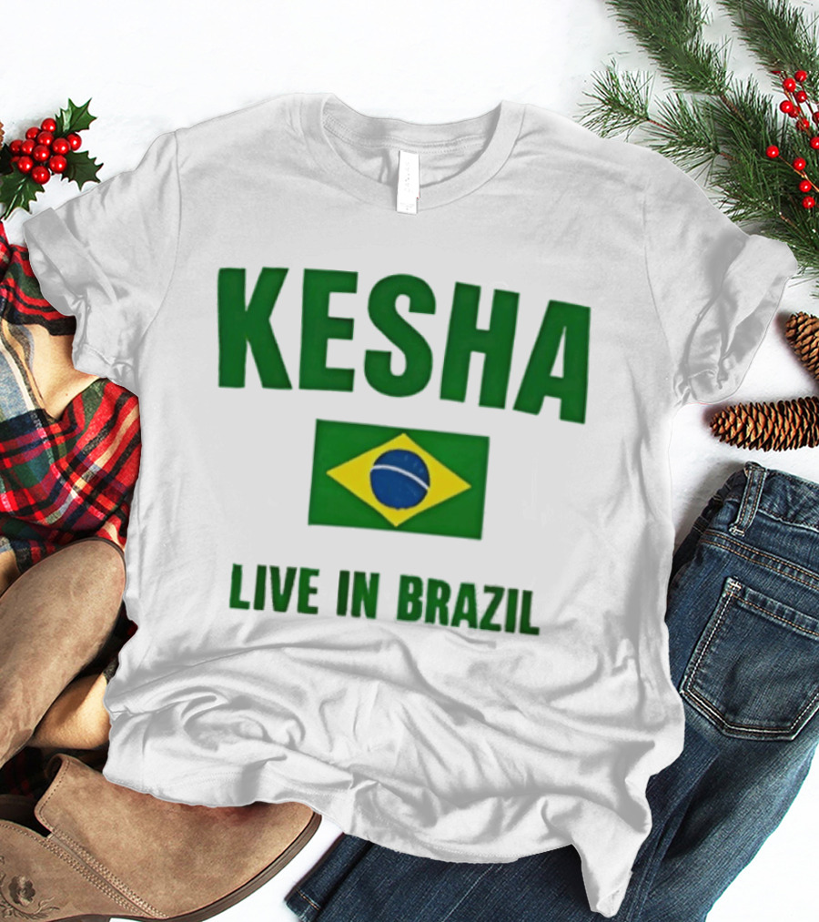 Kesha Live In Brazil Brazilian Flag Event T-Shirt