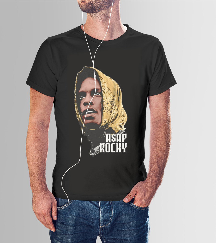ASAP Rocky Headscarf Style Bandana Fashion Trend T-Shirt