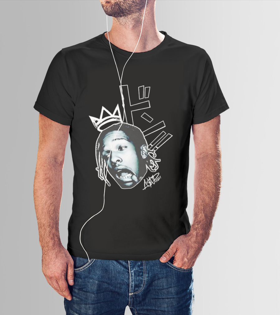 ASAP Rocky VI Big Head Crown Graphic Japan Text Signature T-Shirt
